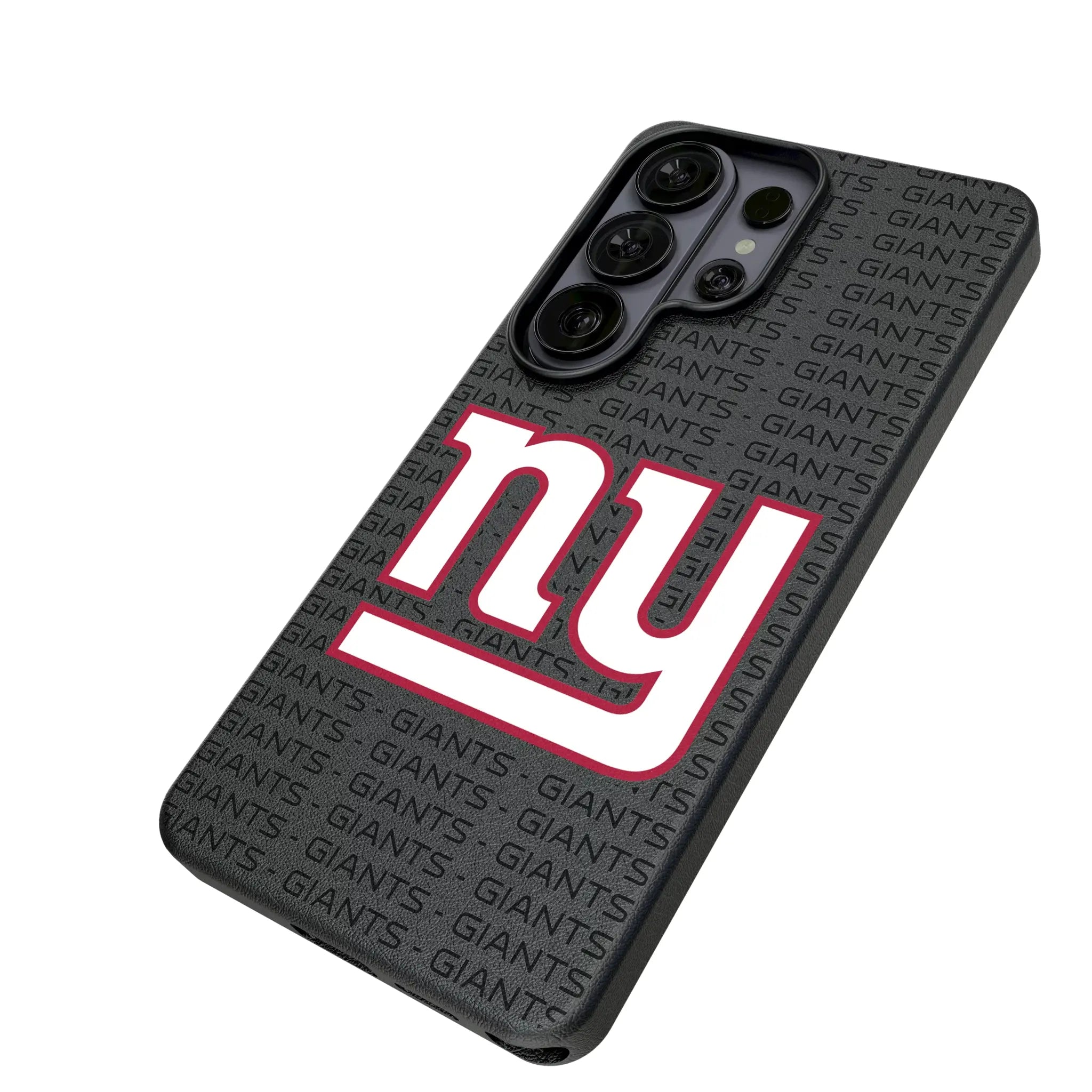 New York Giants Text Backdrop Galaxy MagSafe Compatible Phone Case for Samsung Galaxy - Isometric View#Device_Galaxy S26 Ultra