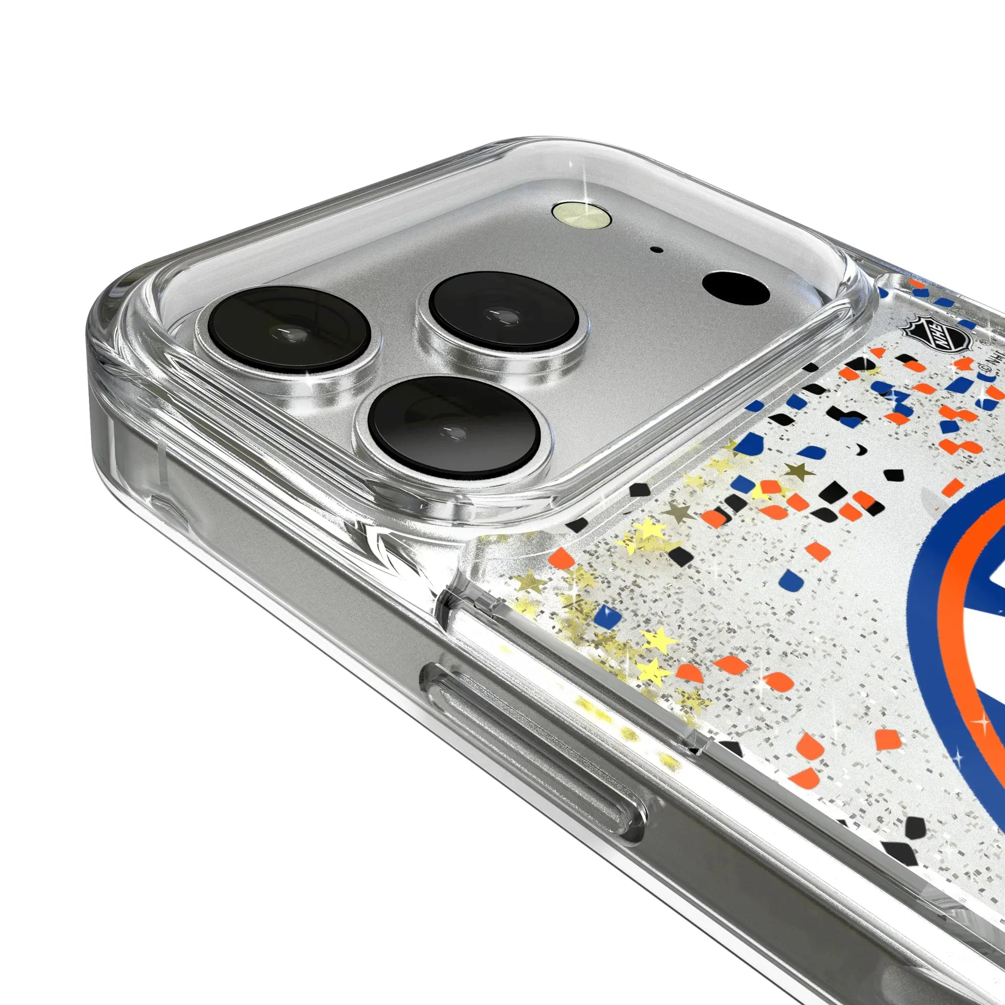 New York Islanders Confetti iPhone Glitter Phone Case for Apple iPhone - Detail