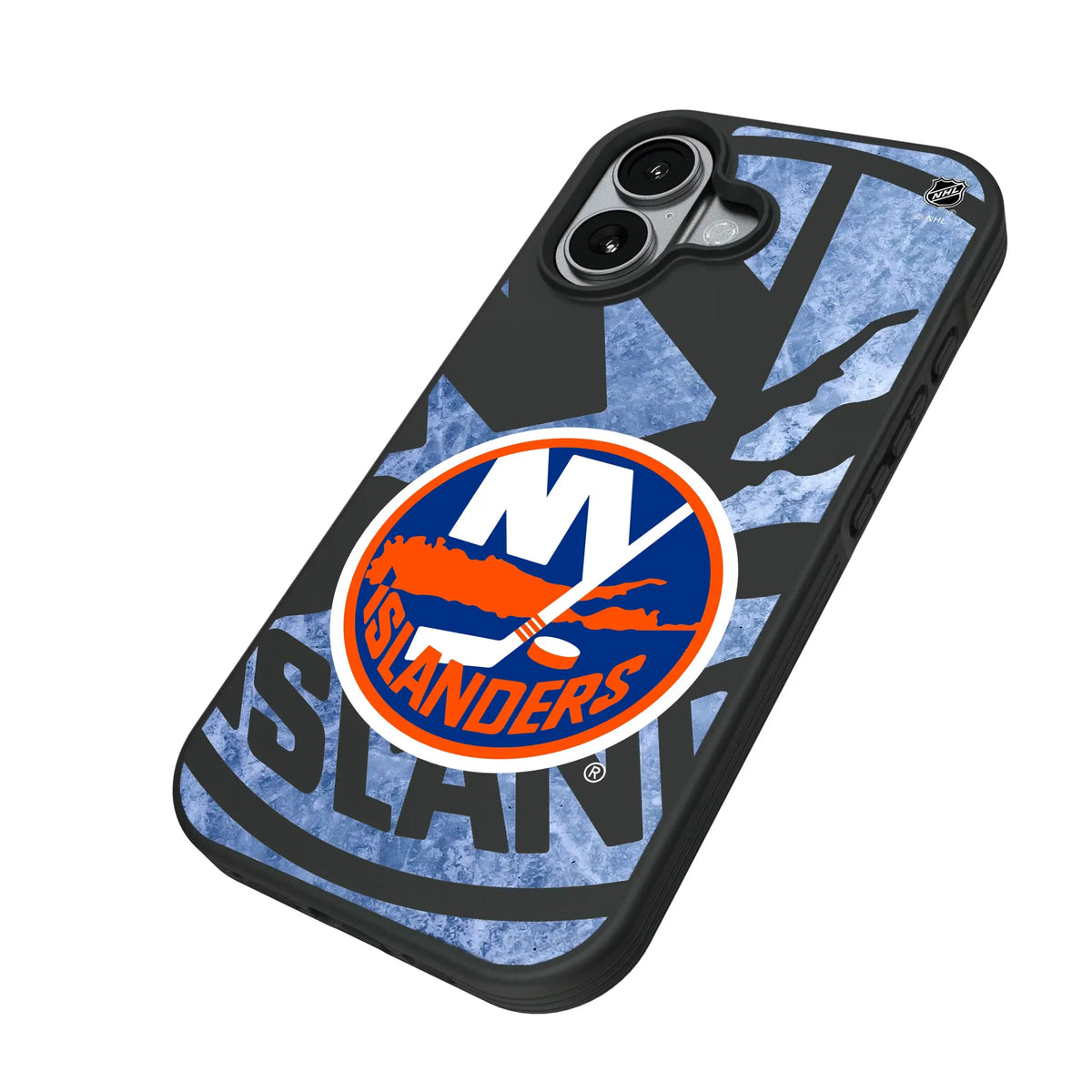 New York Islanders Ice Tilt iPhone Bump Phone Case for Apple iPhone - Isometric View#Device_iPhone 17