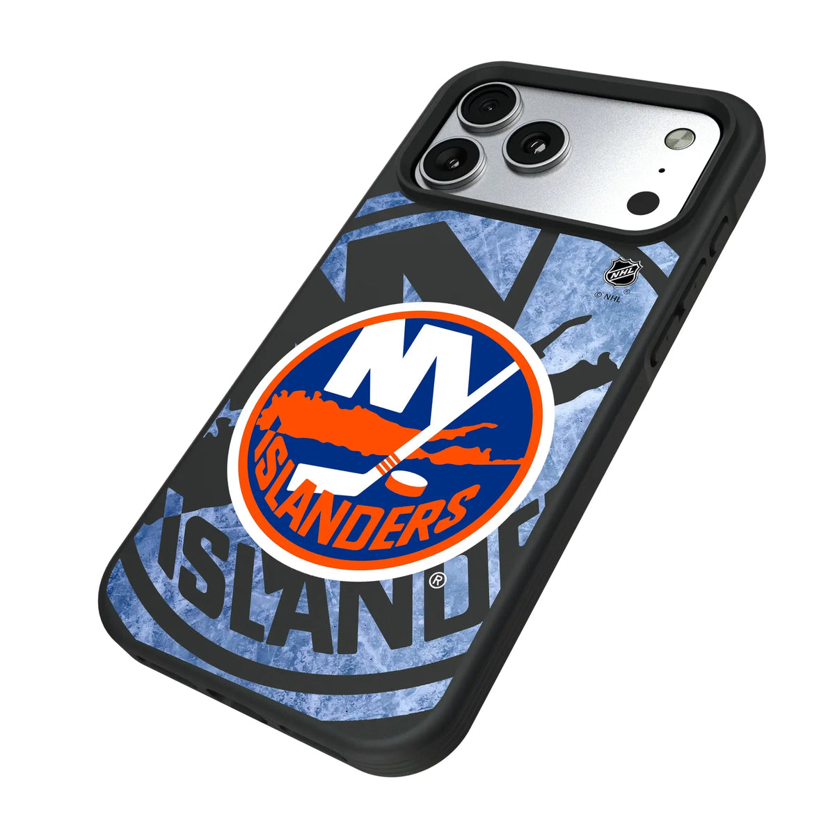 New York Islanders Ice Tilt iPhone Bump Phone Case for Apple iPhone - Isometric View#Device_iPhone 17 Pro Max