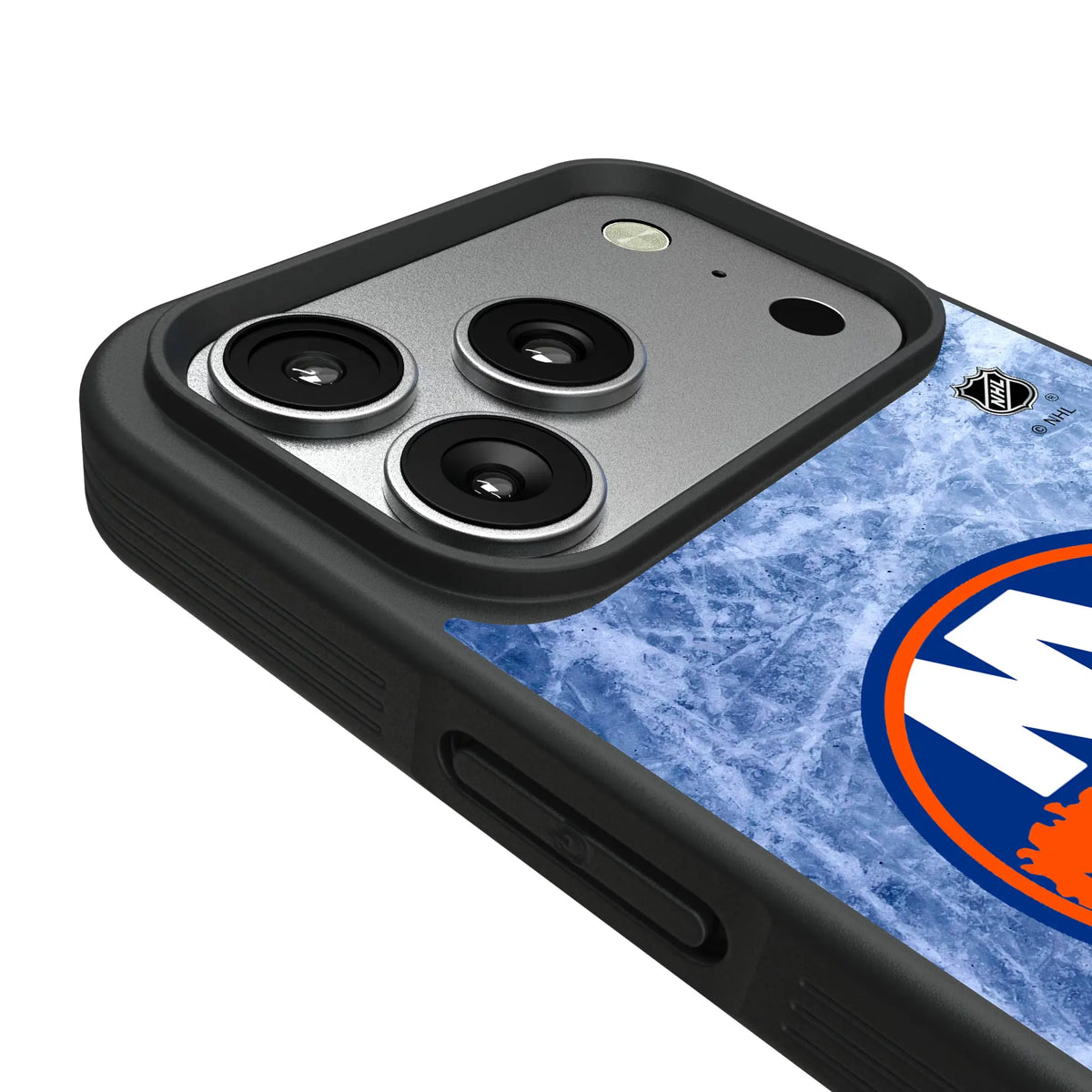 New York Islanders Ice Wordmark iPhone Bump Phone Case for Apple iPhone - Detail#Device_iPhone 17 Pro