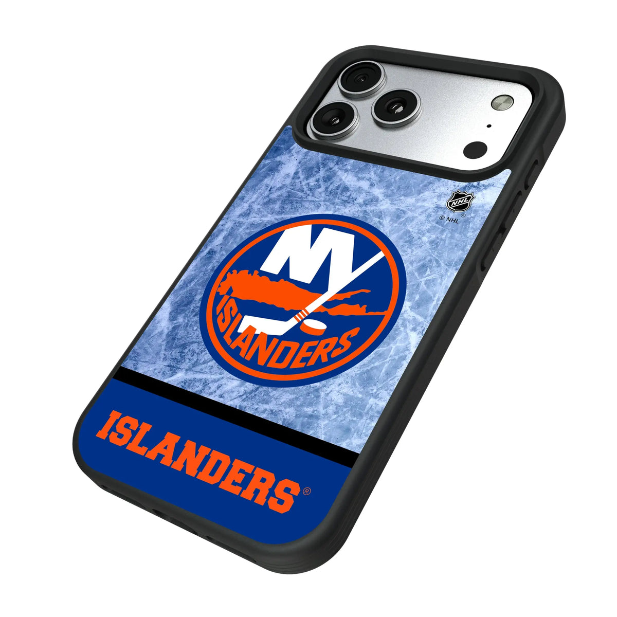 New York Islanders Ice Wordmark iPhone Bump Phone Case for Apple iPhone - Isometric View#Device_iPhone 17 Pro Max
