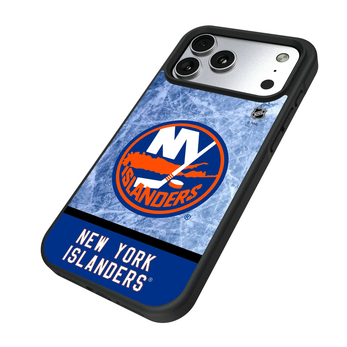 New York Islanders Ice Wordmark iPhone Bump Phone Case for Apple iPhone - Isometric View#Device_iPhone 17 Pro Max