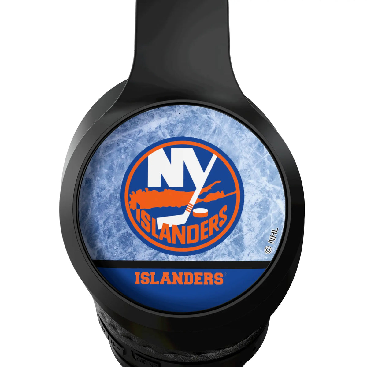 New York Islanders Ice Wordmark Wireless Over-Ear Headphones With Case - Detail