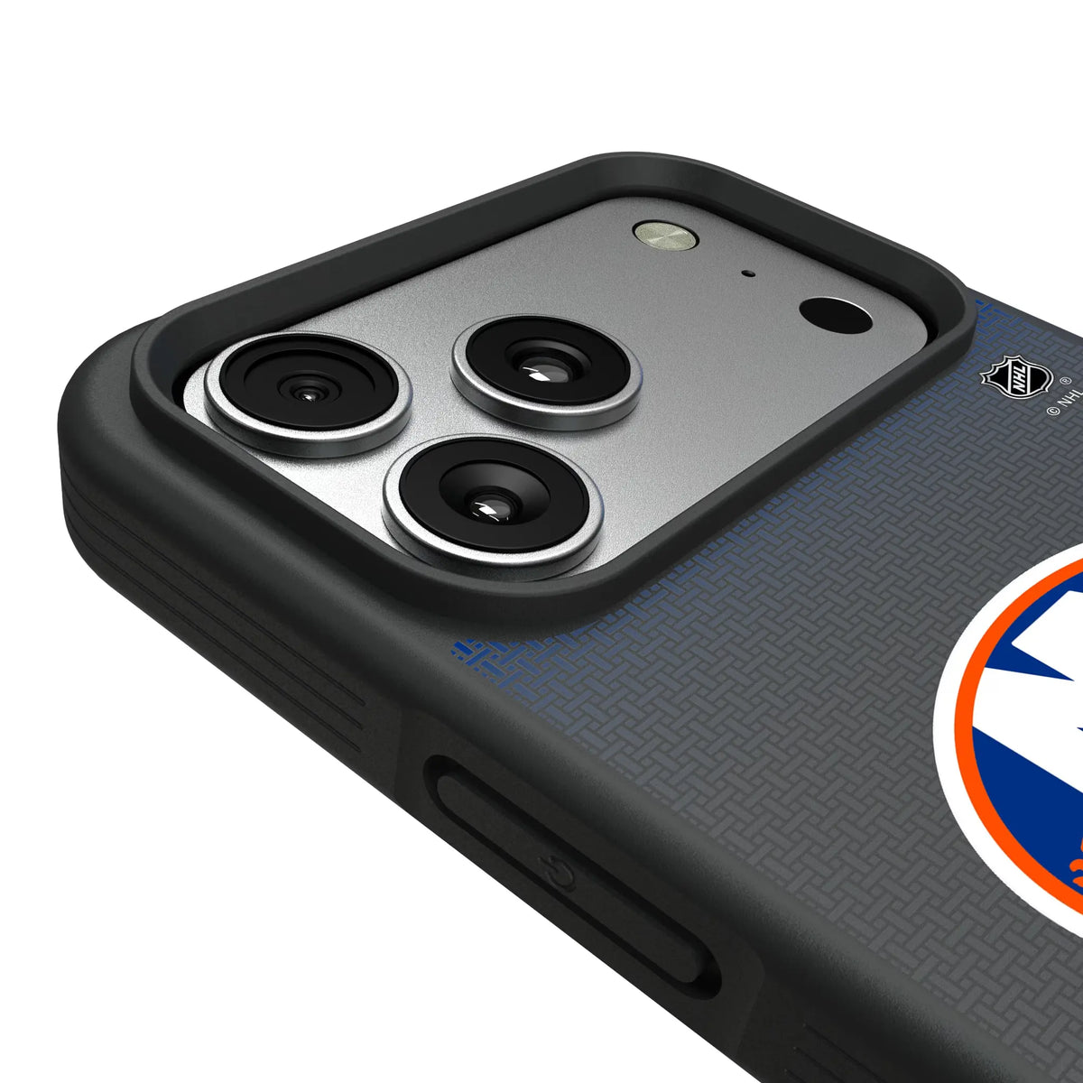 New York Islanders Linen iPhone Bump Phone Case for Apple iPhone - Detail#Device_iPhone 17 Pro Max