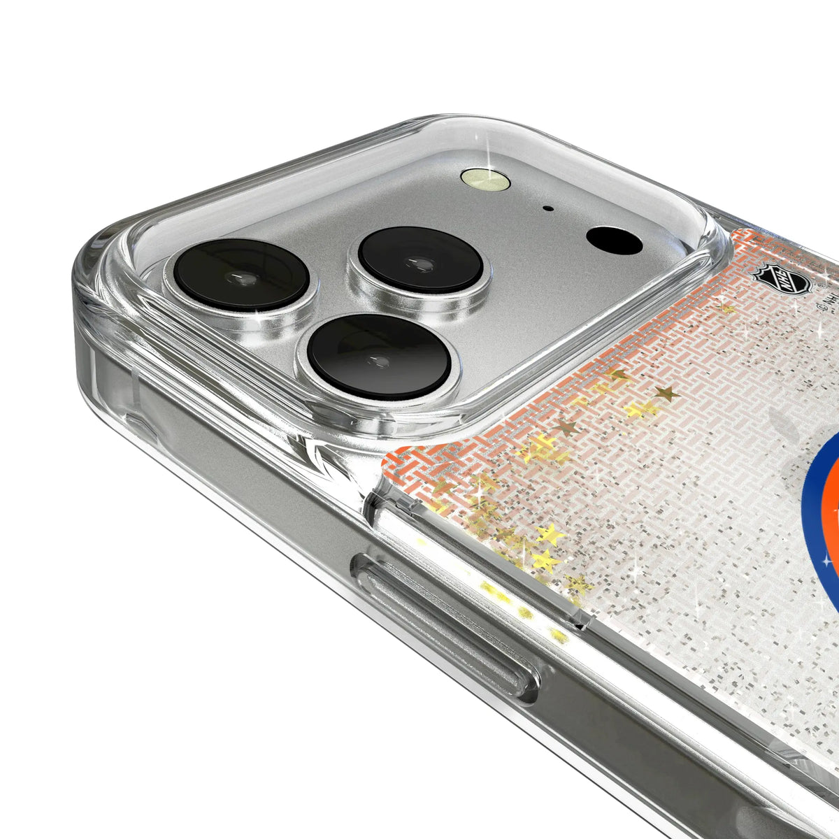New York Islanders Linen iPhone Glitter Phone Case for Apple iPhone - Detail#Device_iPhone 17 Pro