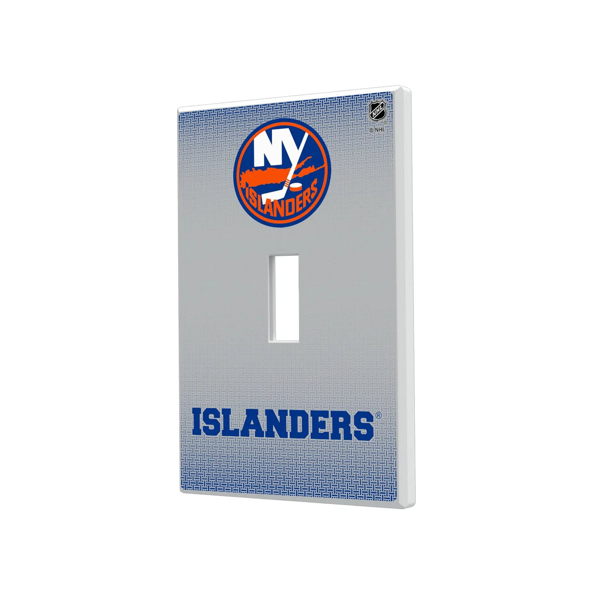 New York Islanders Linen Hidden-Screw Light Switch Plate#Style_Single Toggle
