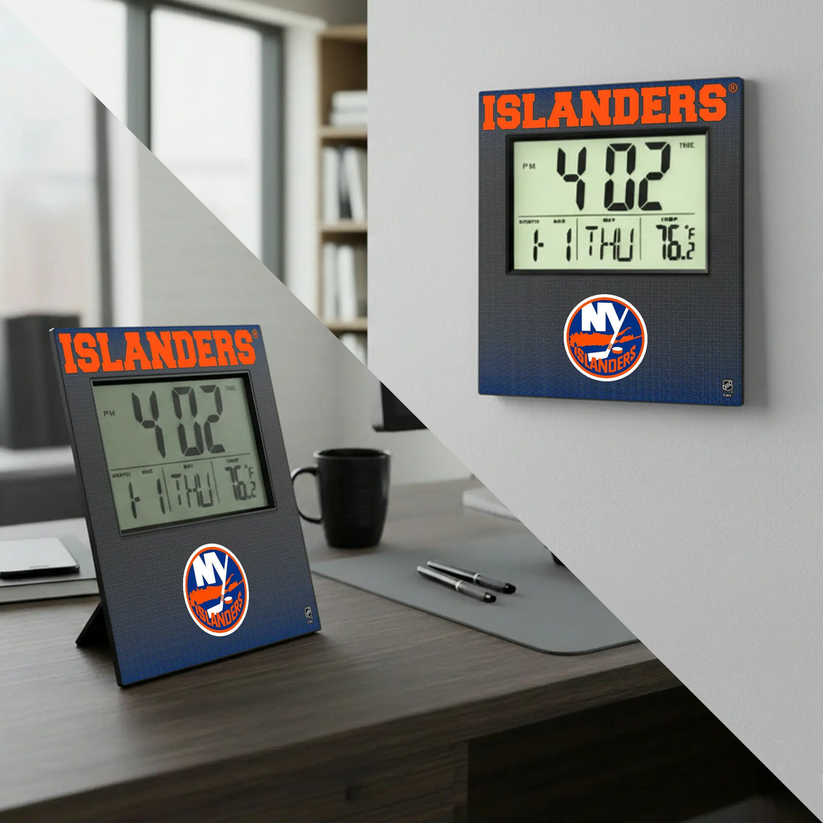 New York Islanders Linen Wall Clock - Lifestyle