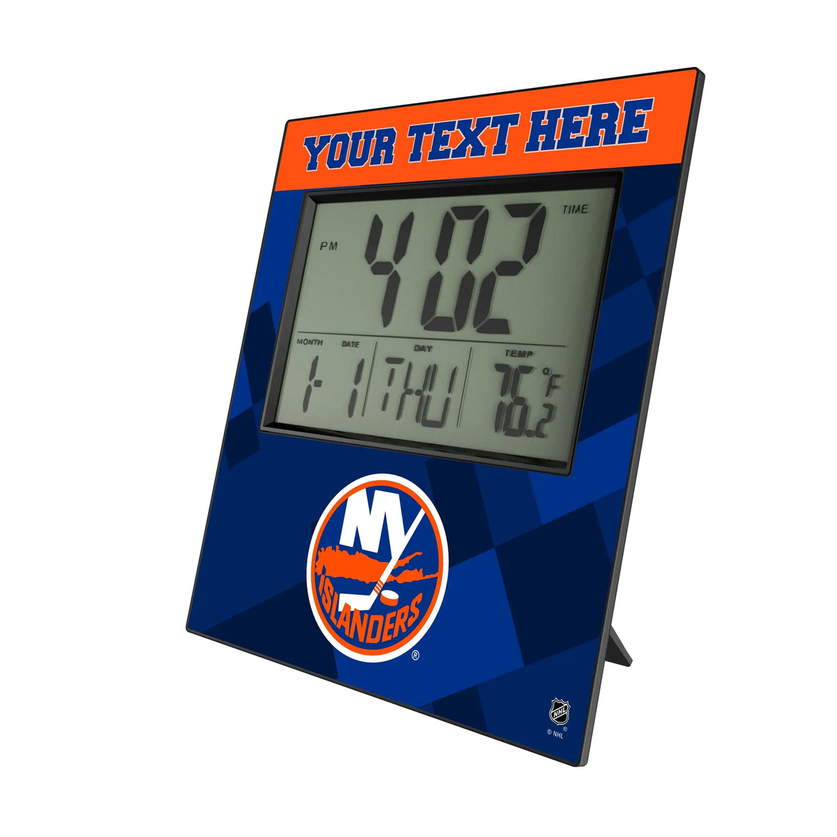 New York Islanders Personalized Color Block Wall Clock