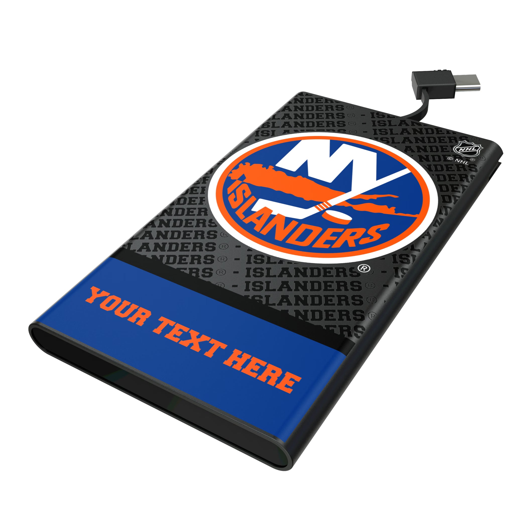 New York Islanders Personalized EndZone Plus 5000mAh Flat Powerbank