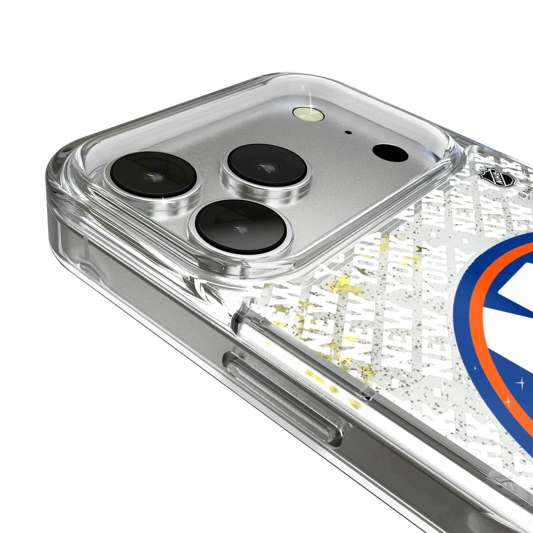 New York Islanders Personalized EndZone Plus iPhone Glitter Phone Case for Apple iPhone - Detail