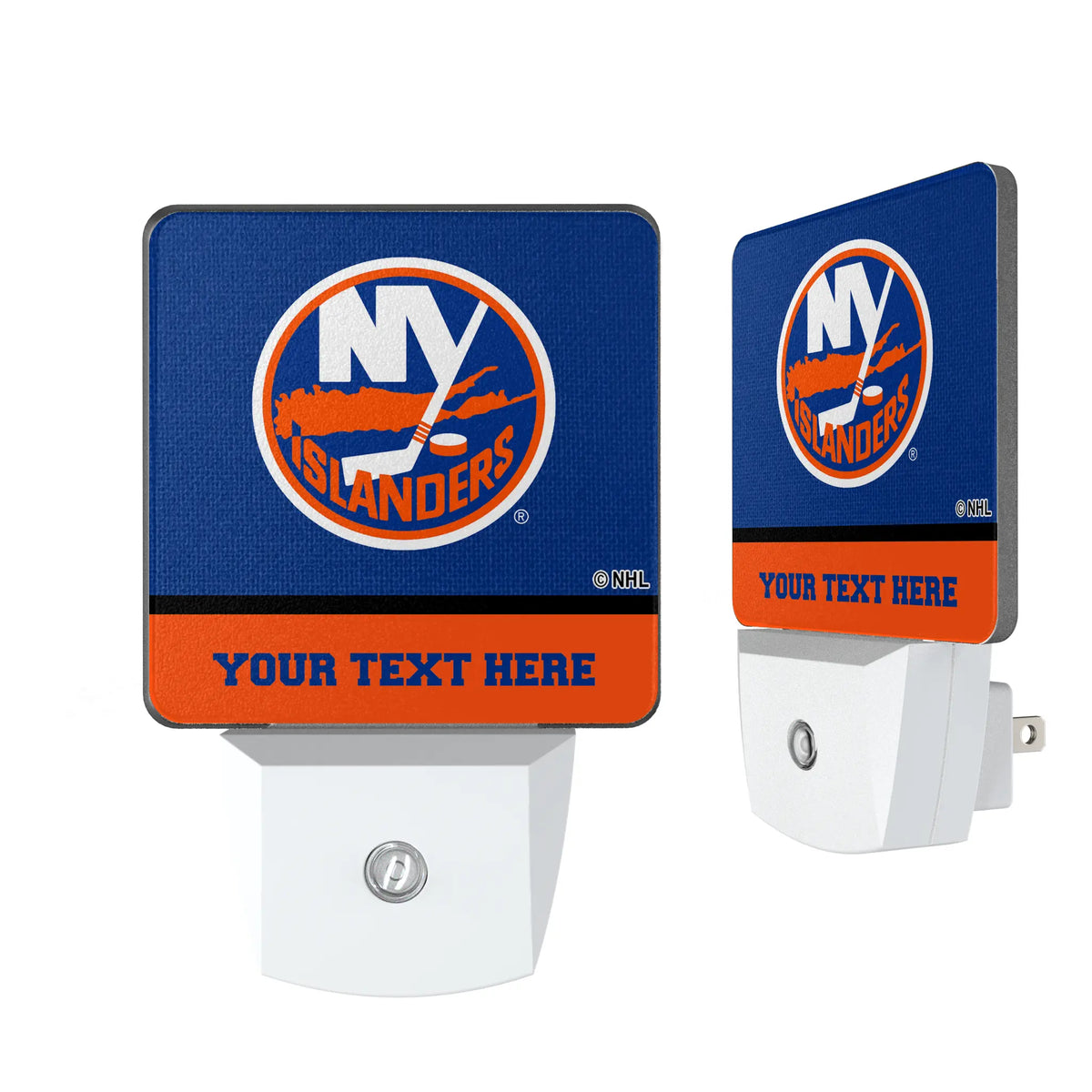 New York Islanders Personalized Endzone Solid Night Light 2-Pack
