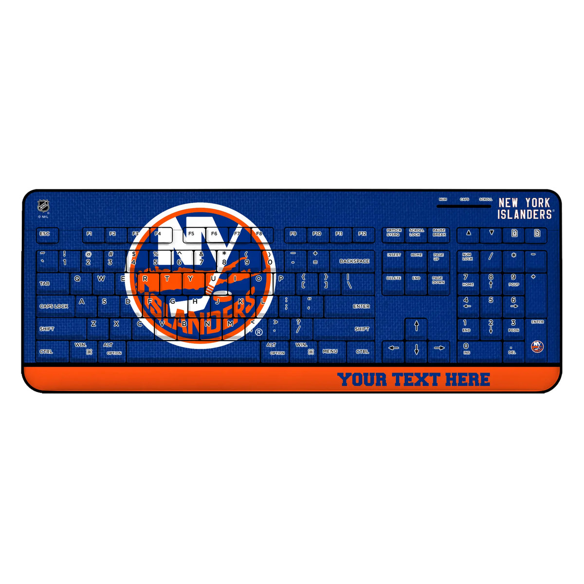 New York Islanders Personalized Endzone Solid Wireless USB Keyboard