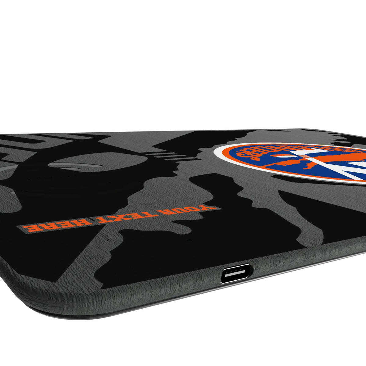 New York Islanders Personalized Tilt 15-Watt Wireless Charger and Mouse Pad