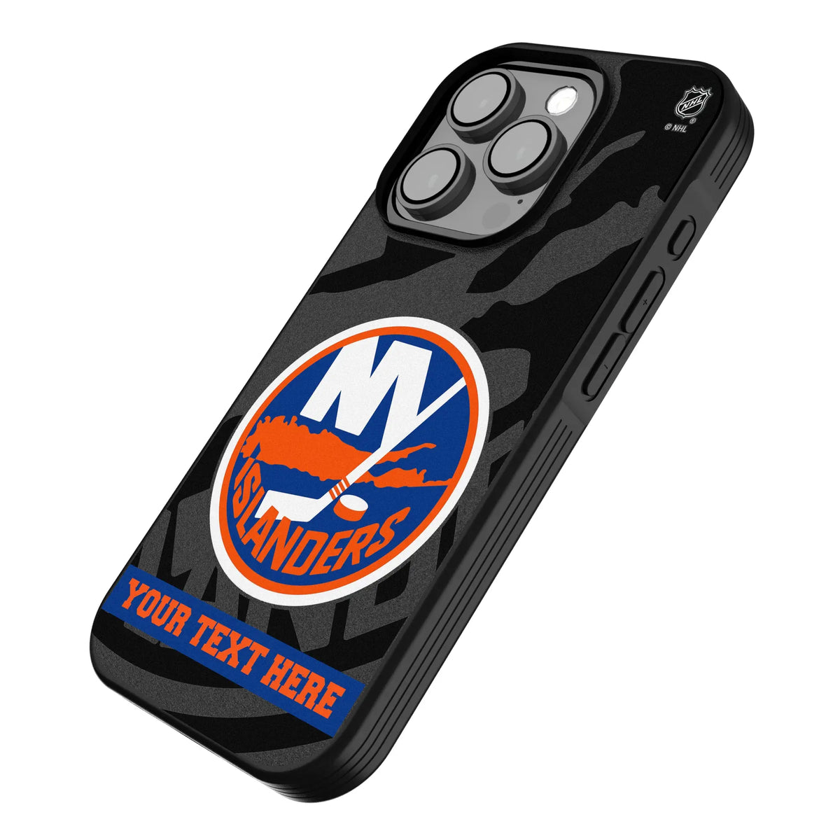 New York Islanders Personalized Tilt iPhone Bump Phone Case for Apple iPhone - Isometric View