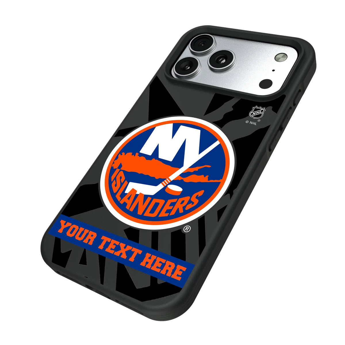 New York Islanders Personalized Tilt iPhone Bump Phone Case for Apple iPhone - Isometric View#Device_iPhone 17 Pro Max