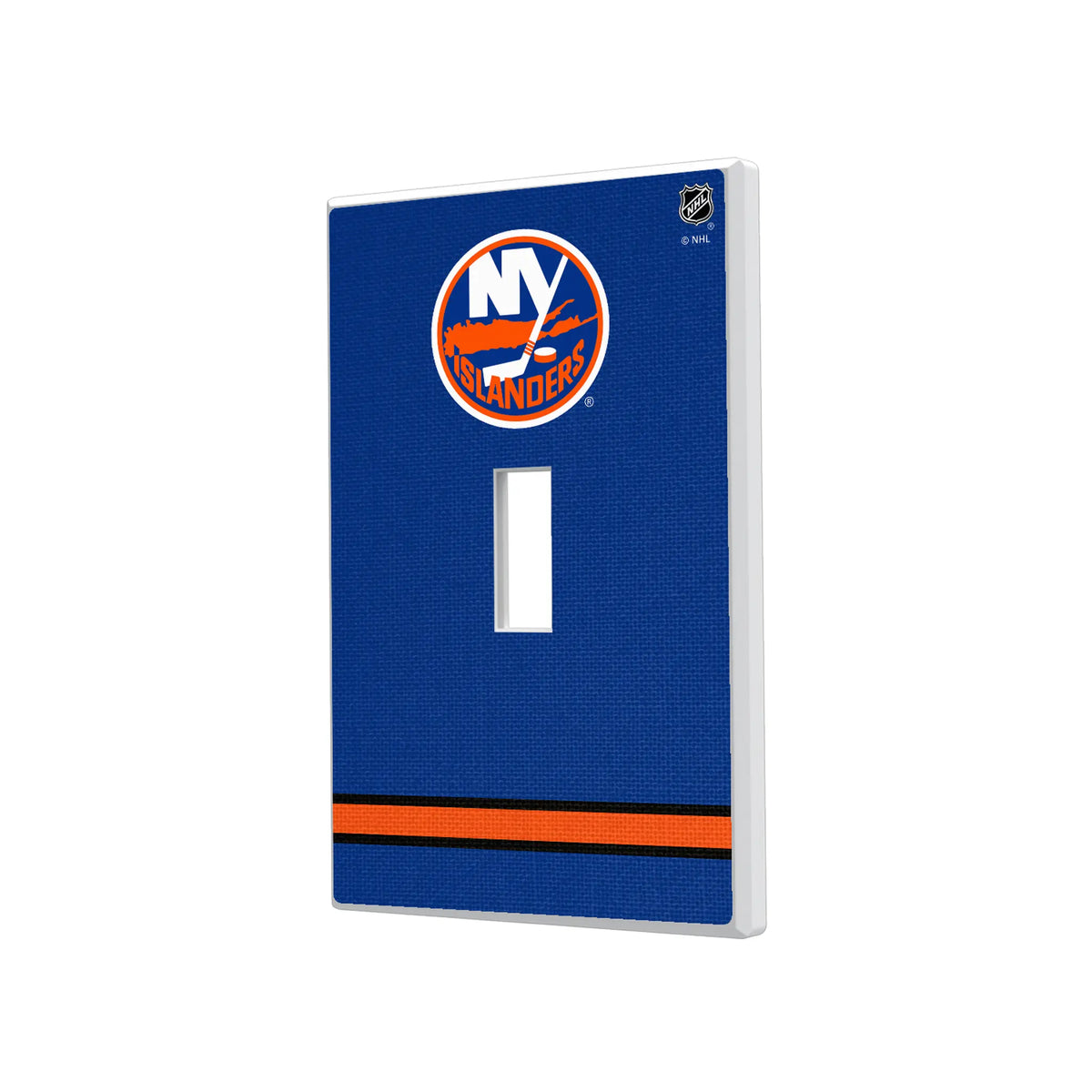New York Islanders Stripe Hidden-Screw Light Switch Plate#Style_Single Toggle