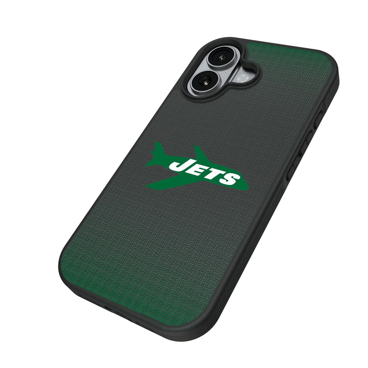 New York Jets 1963 Historic Collection Linen iPhone Bump Phone Case for Apple iPhone - Isometric View#Device_iPhone 17