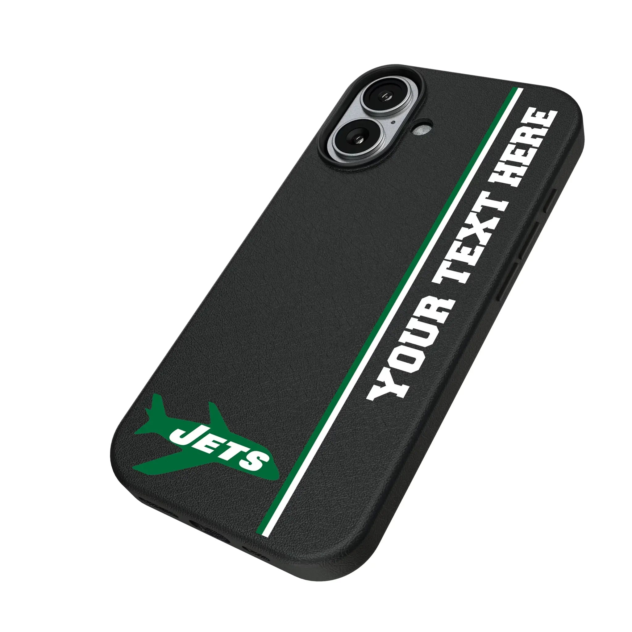 New York Jets 1963 Historic Collection Personalized Sidebard iPhone MagSafe Compatible Phone Case for Apple iPhone - Isometric View#Device_iPhone 17