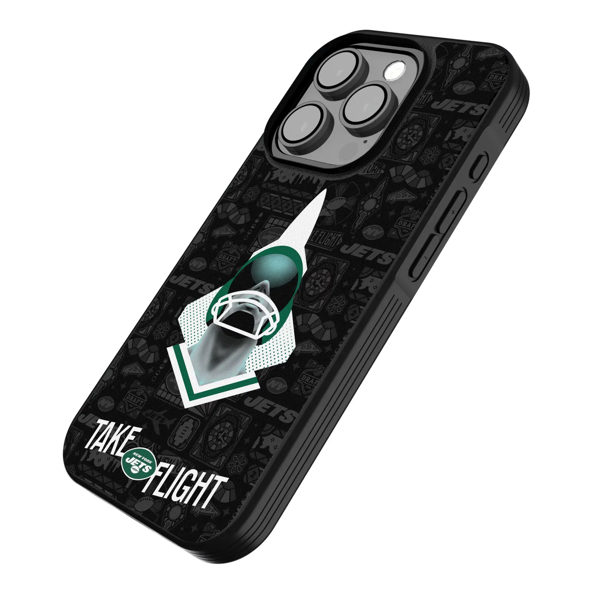 New York Jets Deco iPhone Bump Phone Case for Apple iPhone - Isometric View