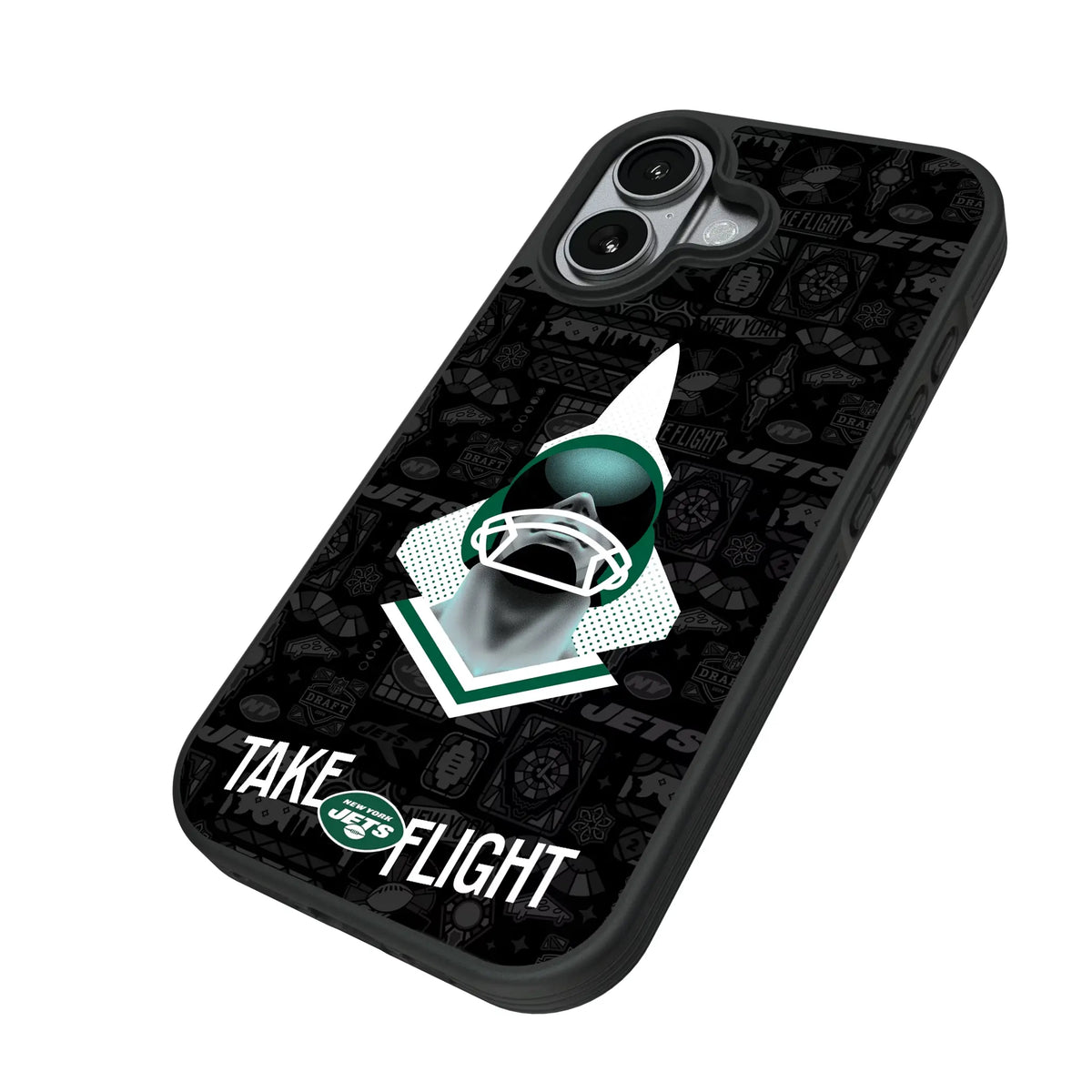 New York Jets Deco iPhone Bump Phone Case for Apple iPhone - Isometric View#Device_iPhone 17