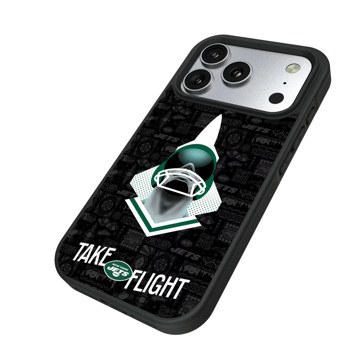New York Jets Deco iPhone Bump Phone Case for Apple iPhone - Isometric View#Device_iPhone 17 Pro