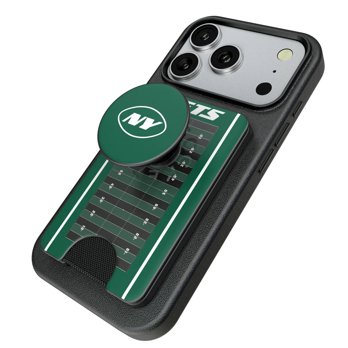 New York Jets Field Popsockets Wallet Magnetic - Isometric View
