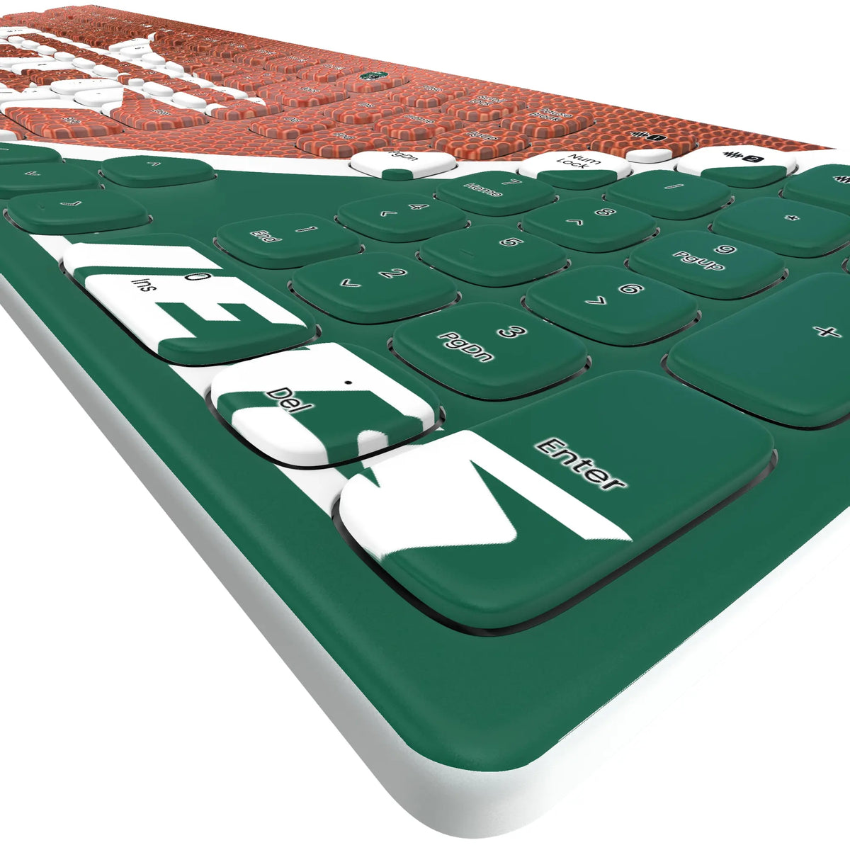 New York Jets Football KKB605 Curved Wireless Keyboard - Detail