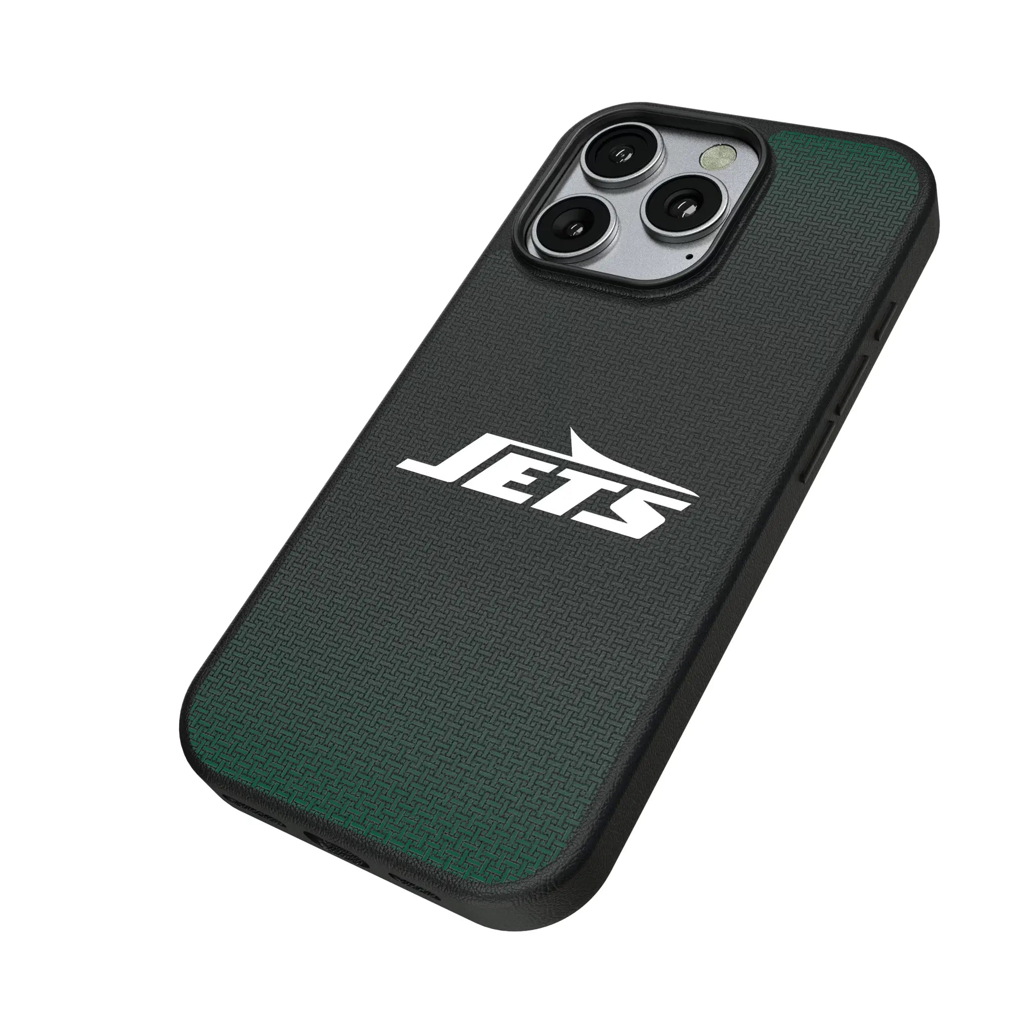 New York Jets Linen iPhone MagSafe Compatible Phone Case for Apple iPhone - Isometric View