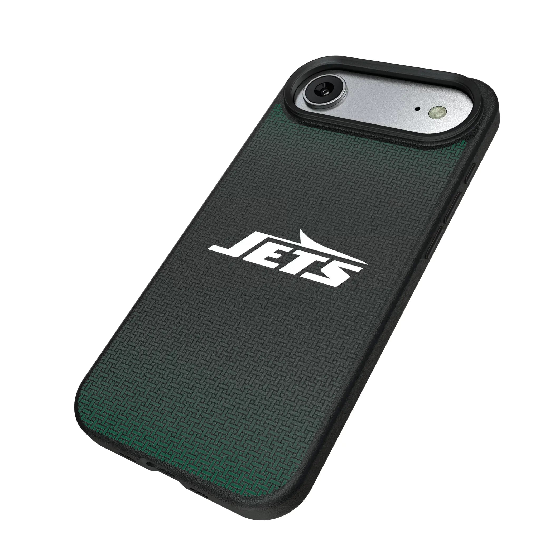 New York Jets Linen iPhone MagSafe Compatible Phone Case for Apple iPhone - Isometric View#Device_iPhone Air