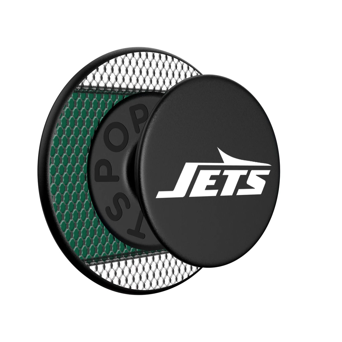 New York Jets Mesh Popsockets Round Magnetic - Isometric View