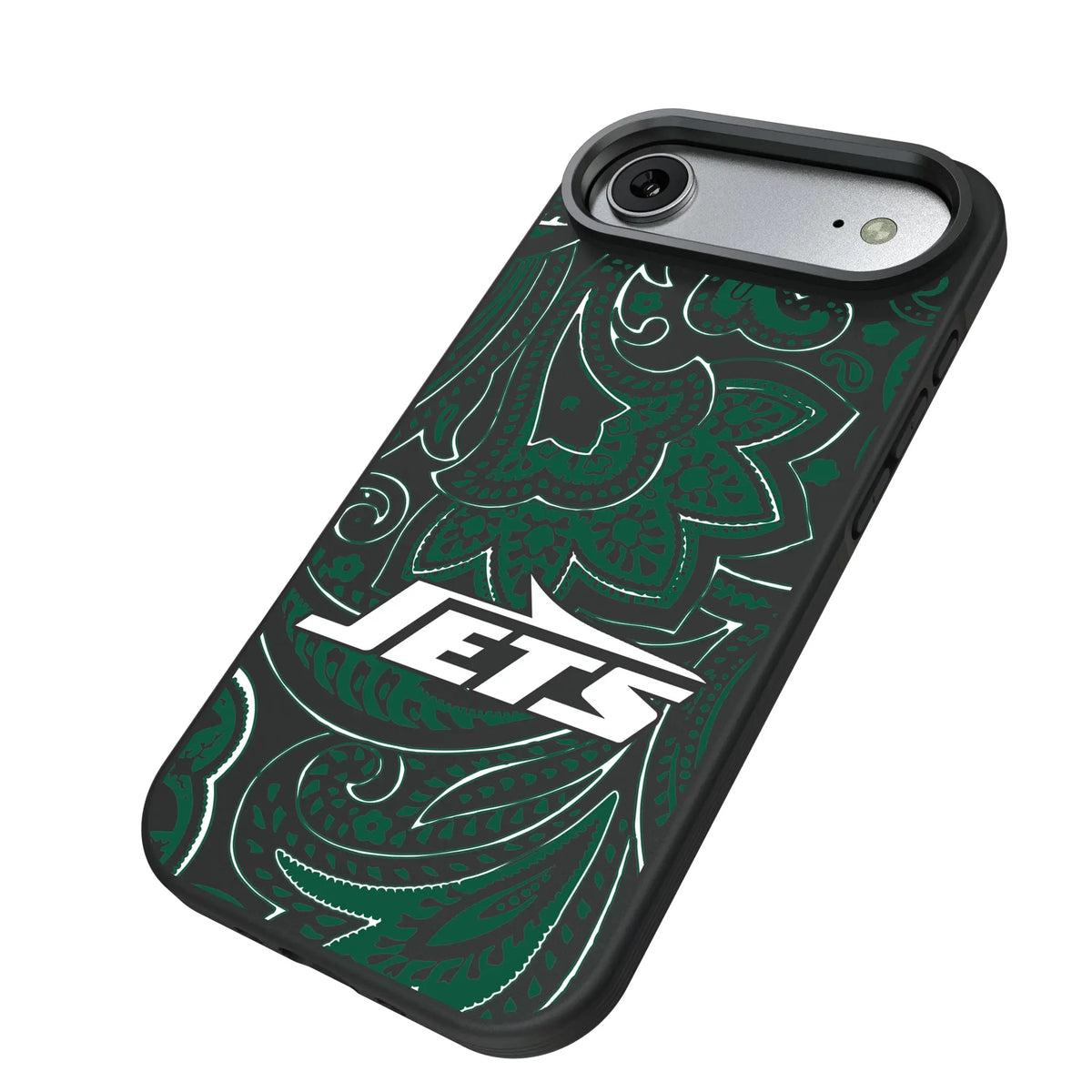New York Jets Paisley iPhone Bump Phone Case for Apple iPhone - Isometric View#Device_iPhone Air