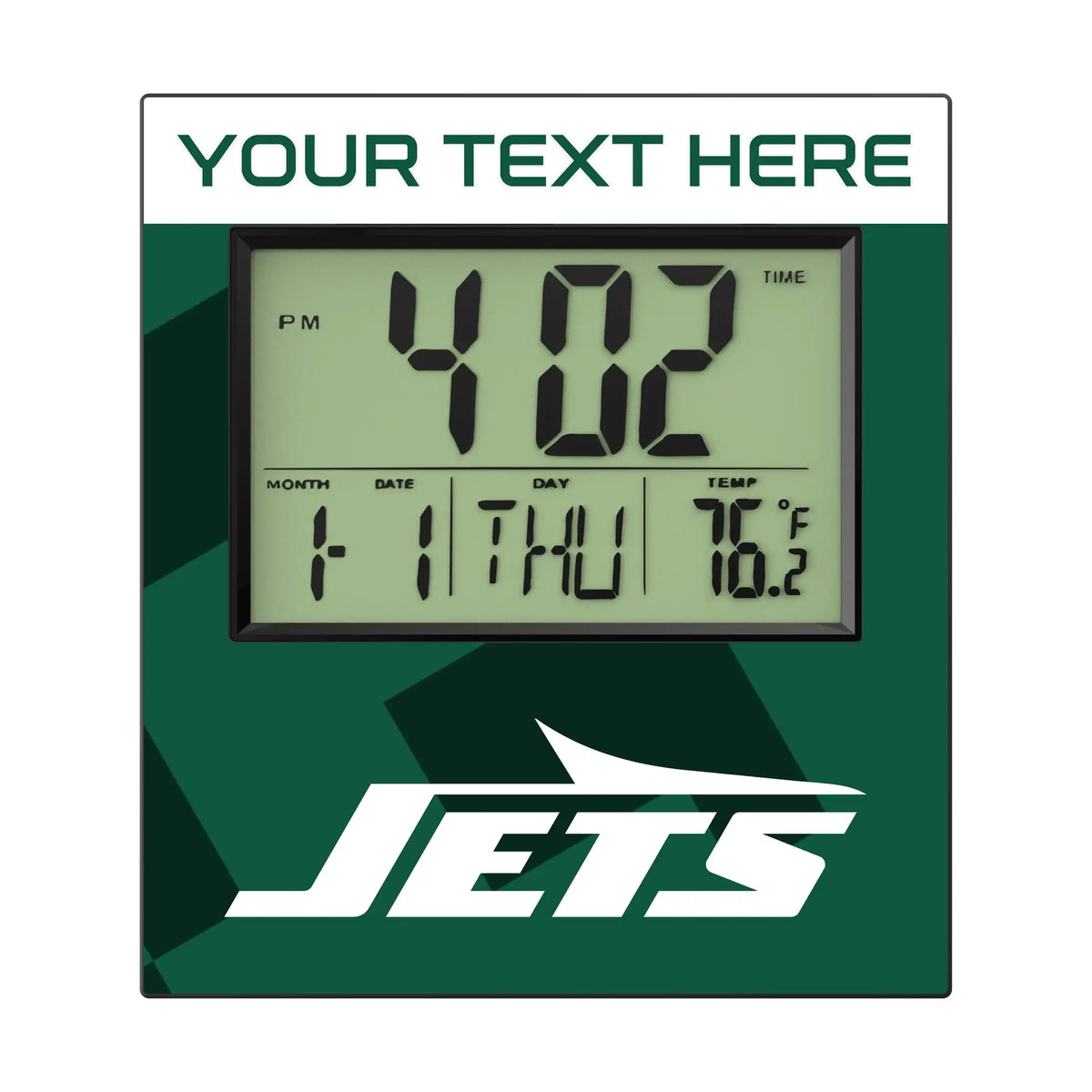 New York Jets Personalized Color Block Wall Clock