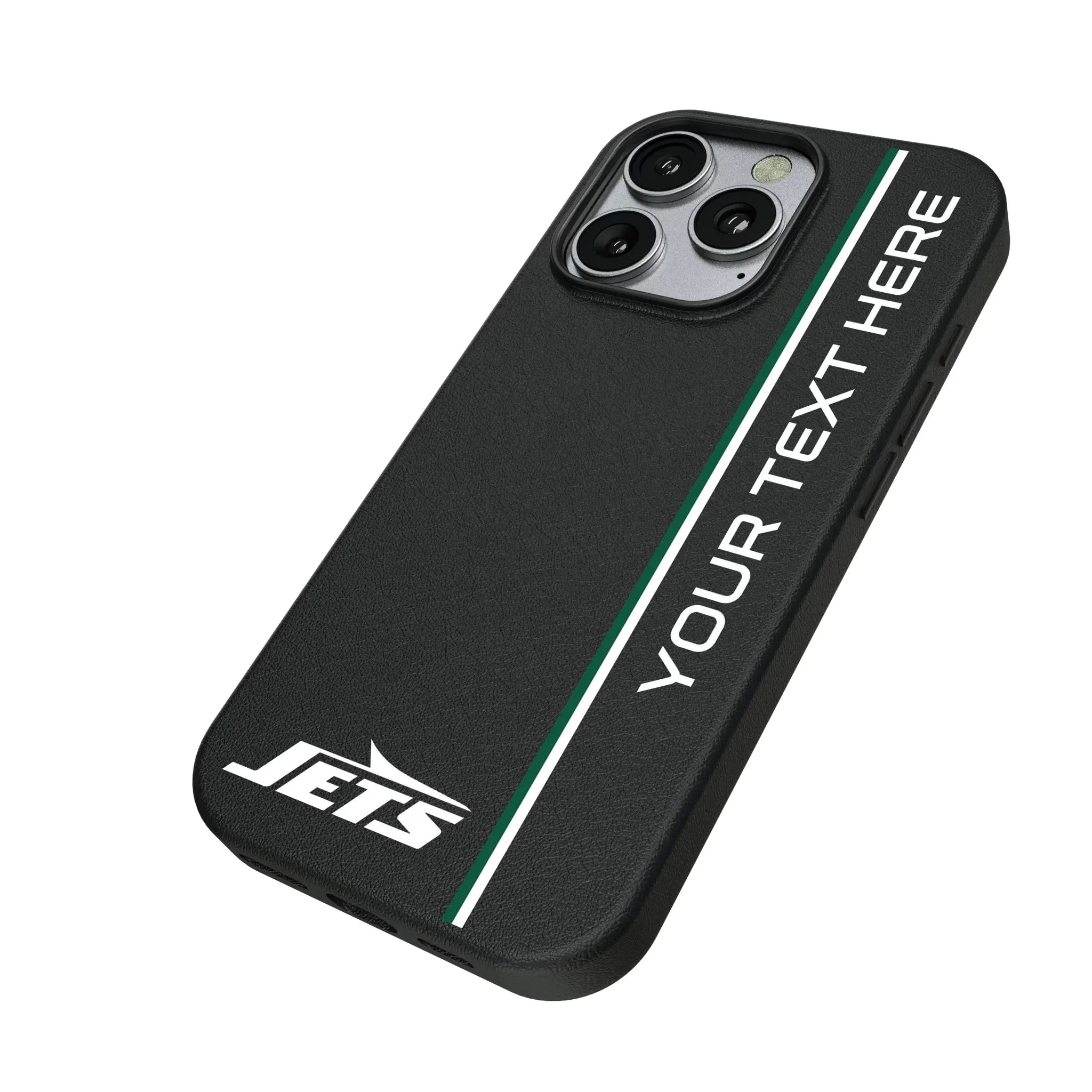 New York Jets Personalized Sidebard iPhone MagSafe Compatible Phone Case for Apple iPhone - Isometric View