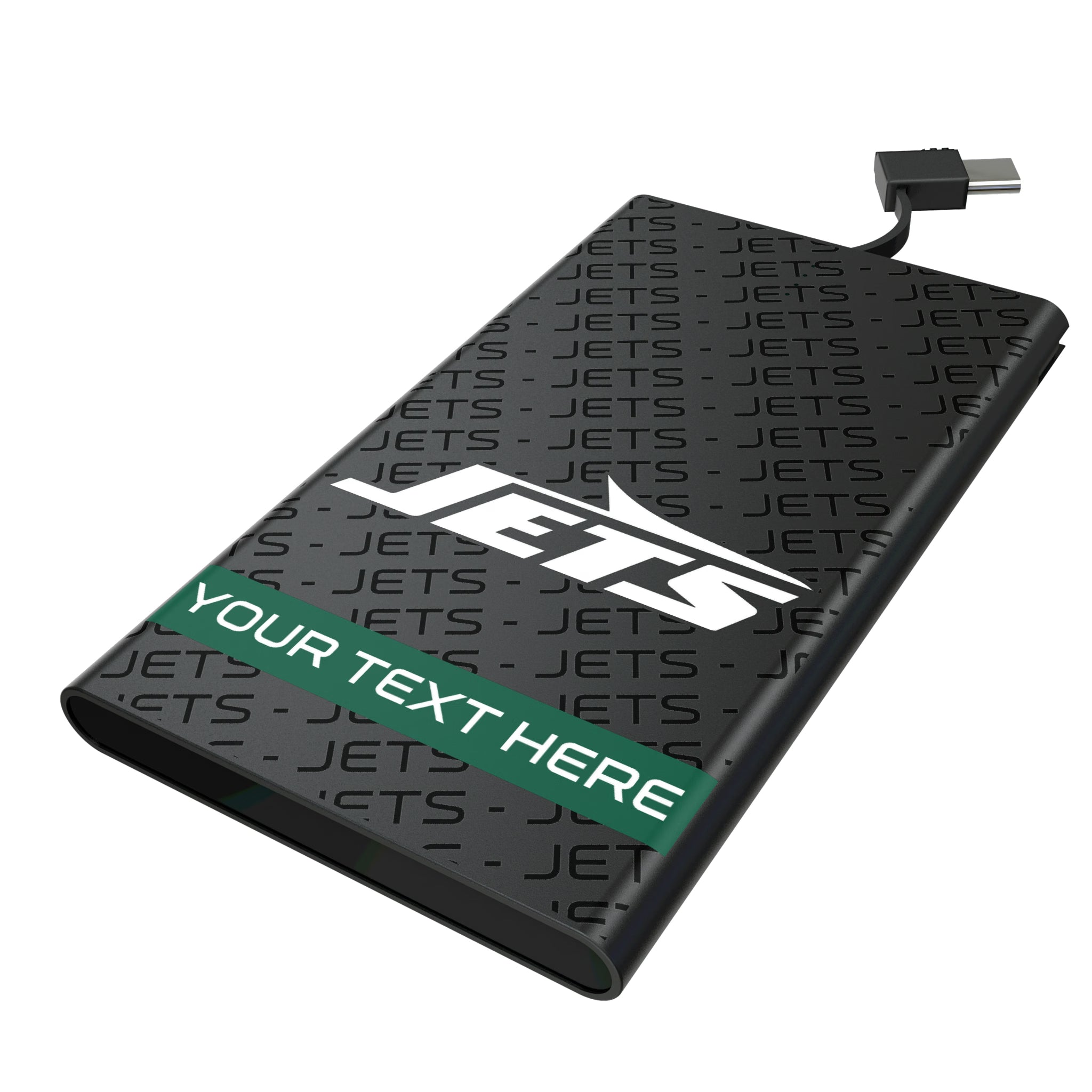 New York Jets Personalized Tilt 5000mAh Flat Powerbank