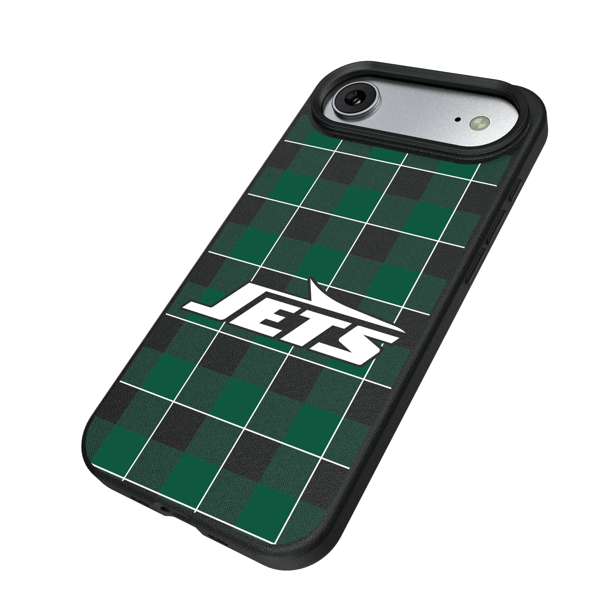 New York Jets Plaid iPhone MagSafe Compatible Phone Case for Apple iPhone - Isometric View#Device_iPhone Air