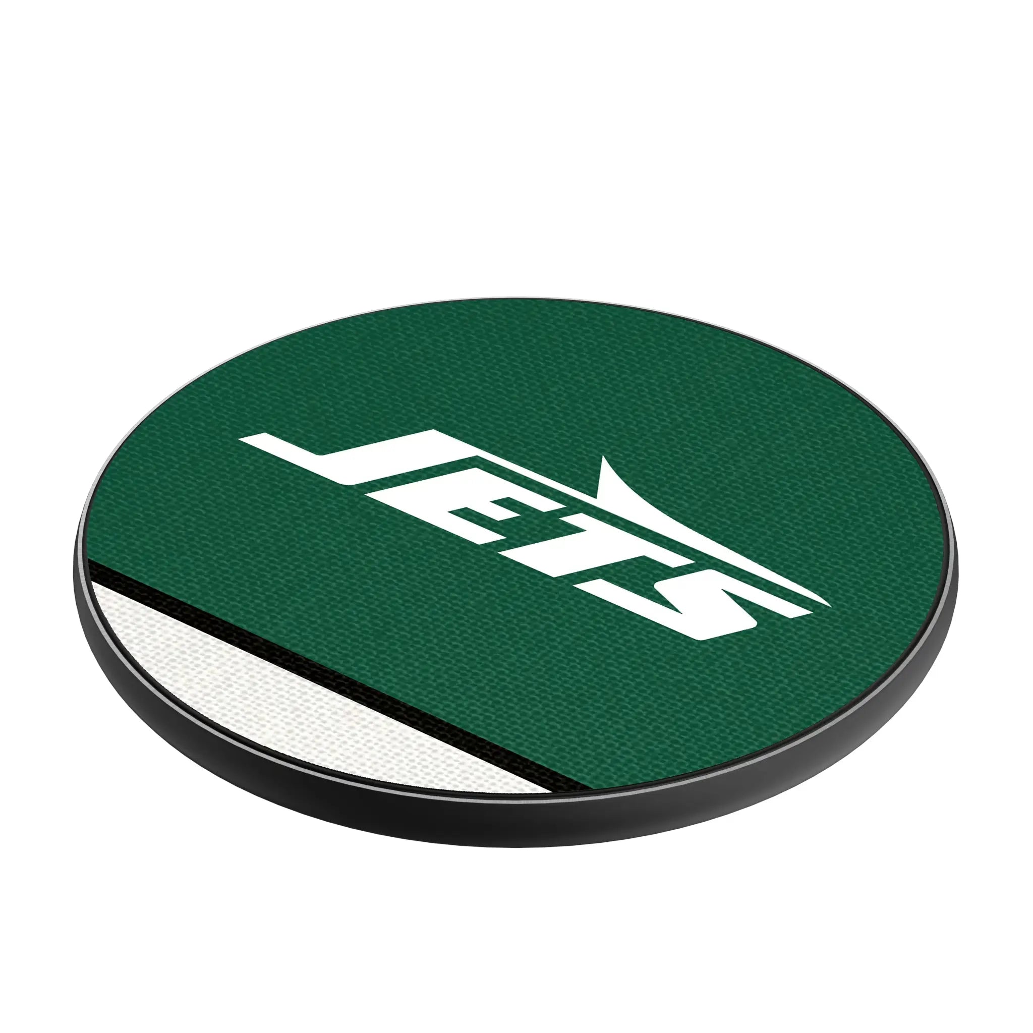 New York Jets Stripe 15-Watt Wireless Charger - Isometric View