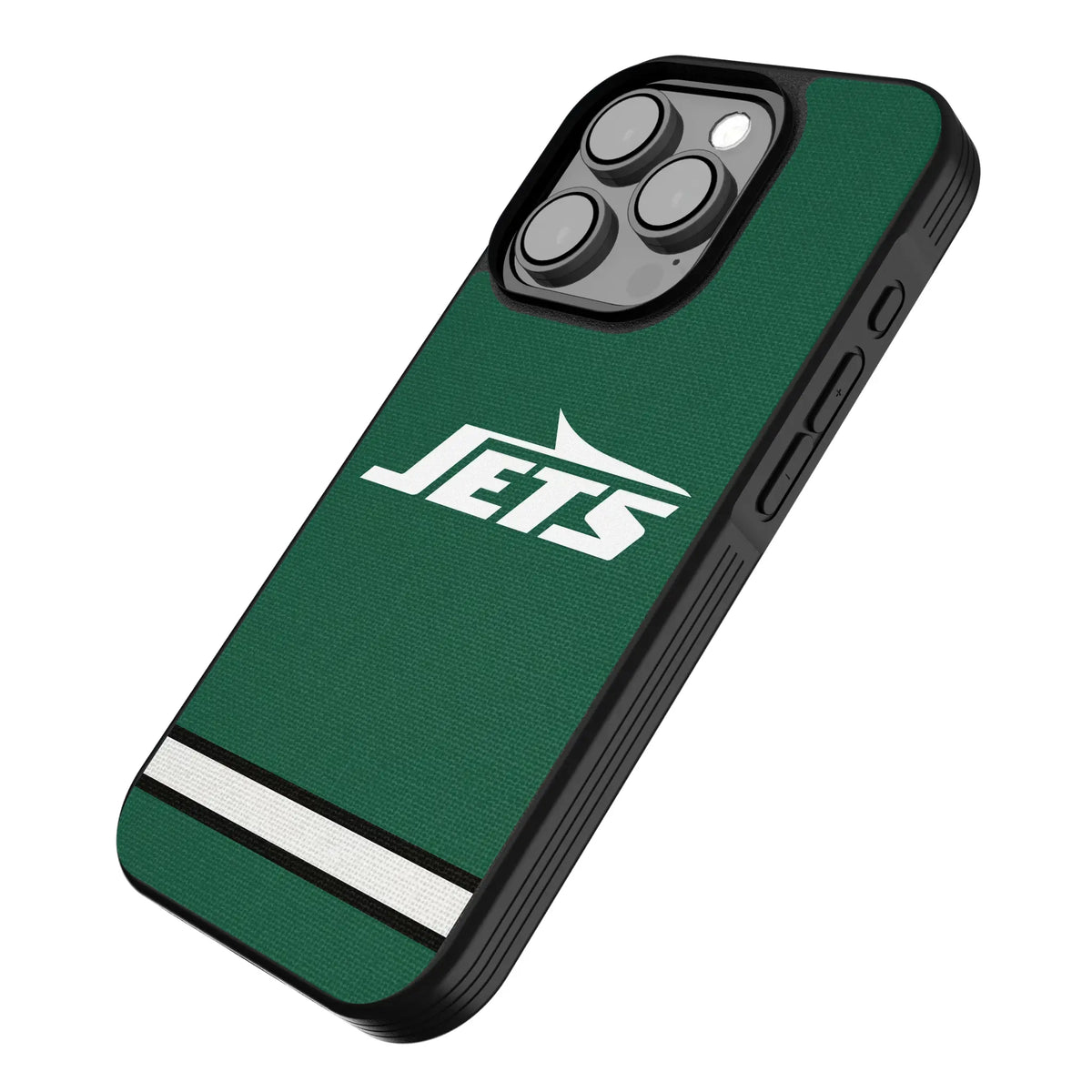 New York Jets Stripe iPhone Bump Phone Case for Apple iPhone - Isometric View