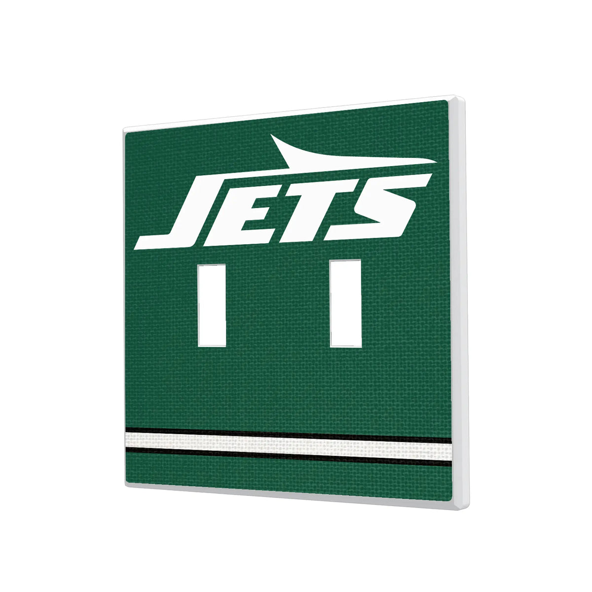 New York Jets Stripe Hidden-Screw Light Switch Plate#Style_Double Toggle