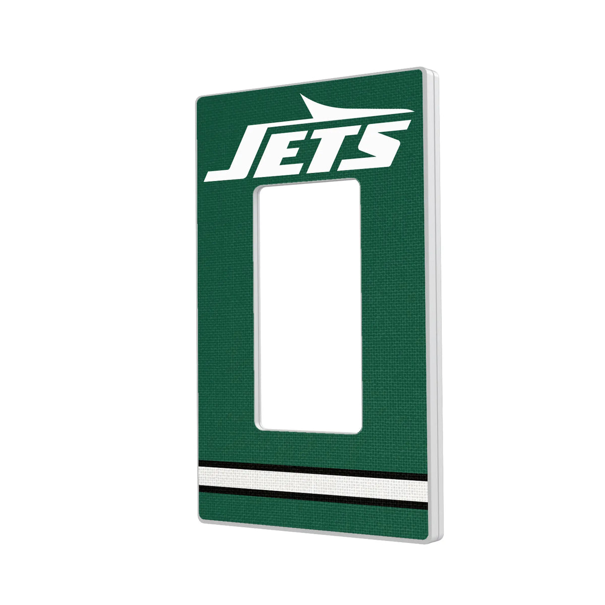 New York Jets Stripe Hidden-Screw Light Switch Plate#Style_Single Rocker