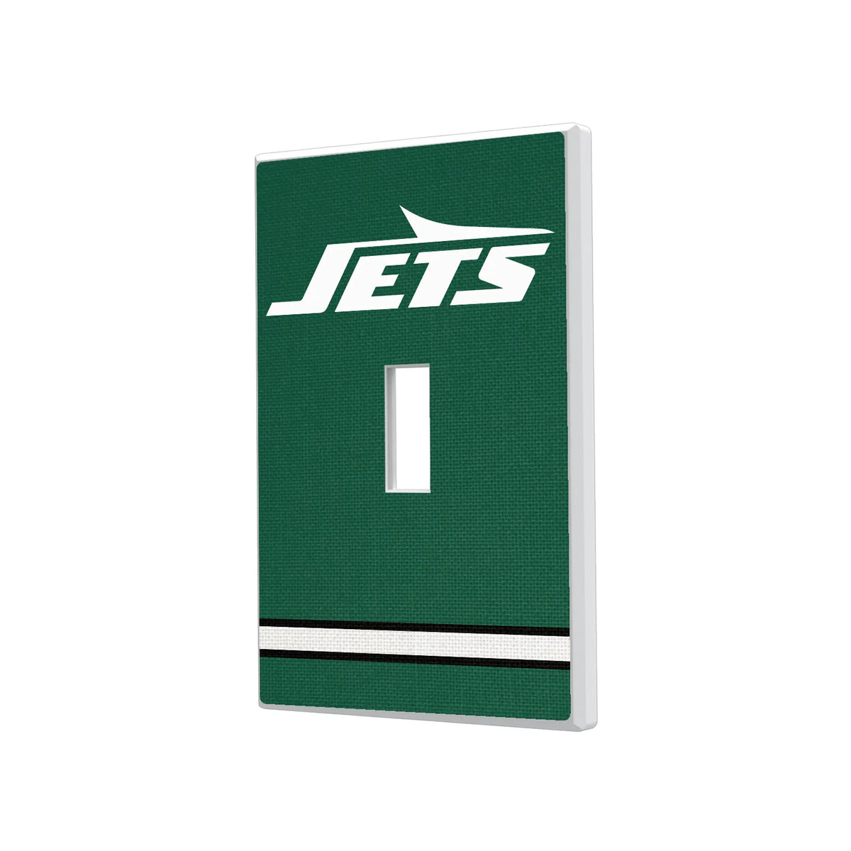 New York Jets Stripe Hidden-Screw Light Switch Plate#Style_Single Toggle