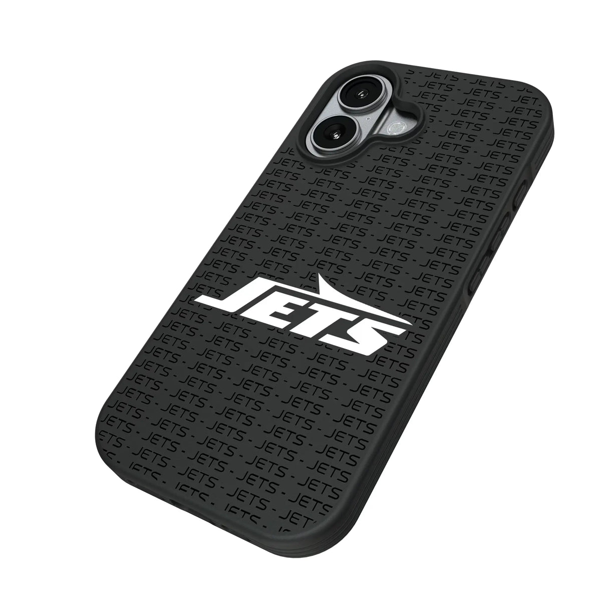 New York Jets Text Backdrop iPhone Bump Phone Case for Apple iPhone - Isometric View#Device_iPhone 17