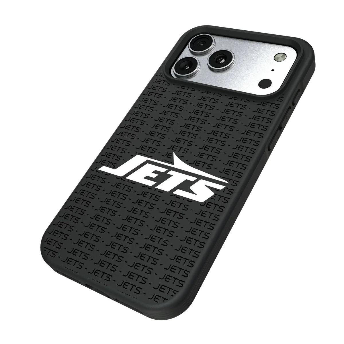 New York Jets Text Backdrop iPhone Bump Phone Case for Apple iPhone - Isometric View#Device_iPhone 17 Pro Max