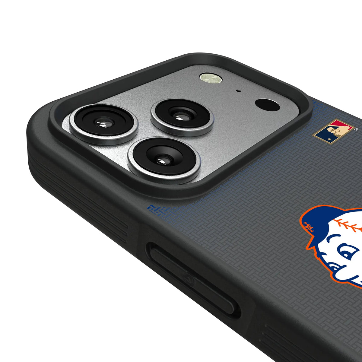 New York Mets 2014 - Cooperstown Collection Linen iPhone Bump Phone Case for Apple iPhone - Detail#Device_iPhone 17 Pro