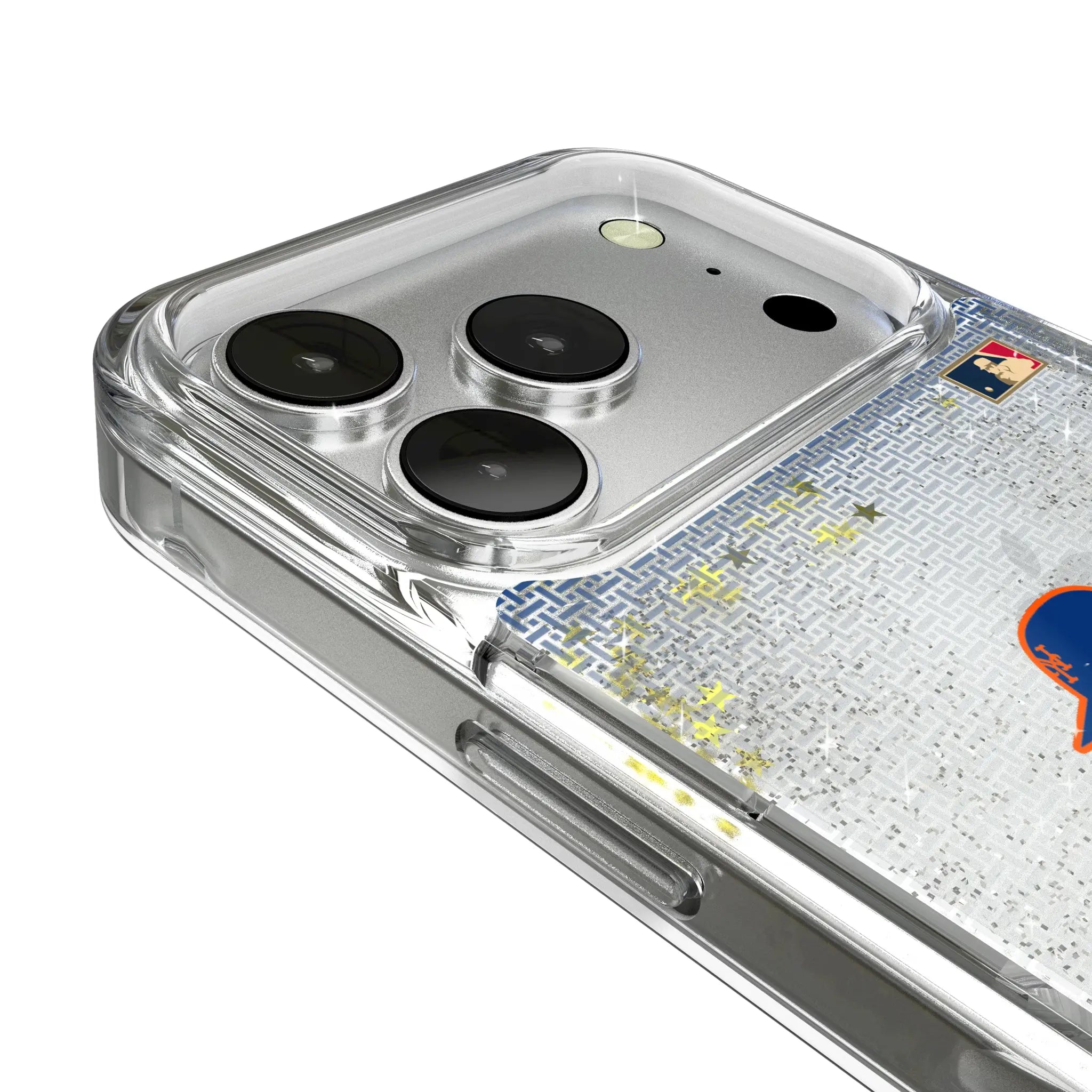 New York Mets 2014 - Cooperstown Collection Linen iPhone Glitter Phone Case for Apple iPhone - Detail