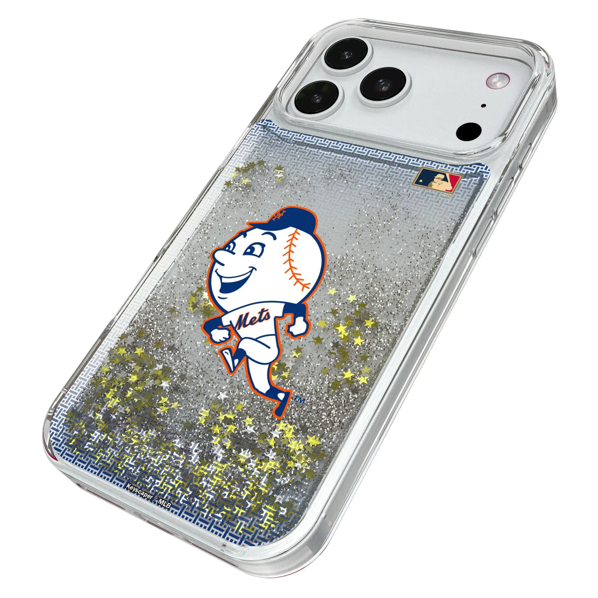 New York Mets 2014 - Cooperstown Collection Linen iPhone Glitter Phone Case for Apple iPhone - Isometric View#Device_iPhone 18 Pro Max