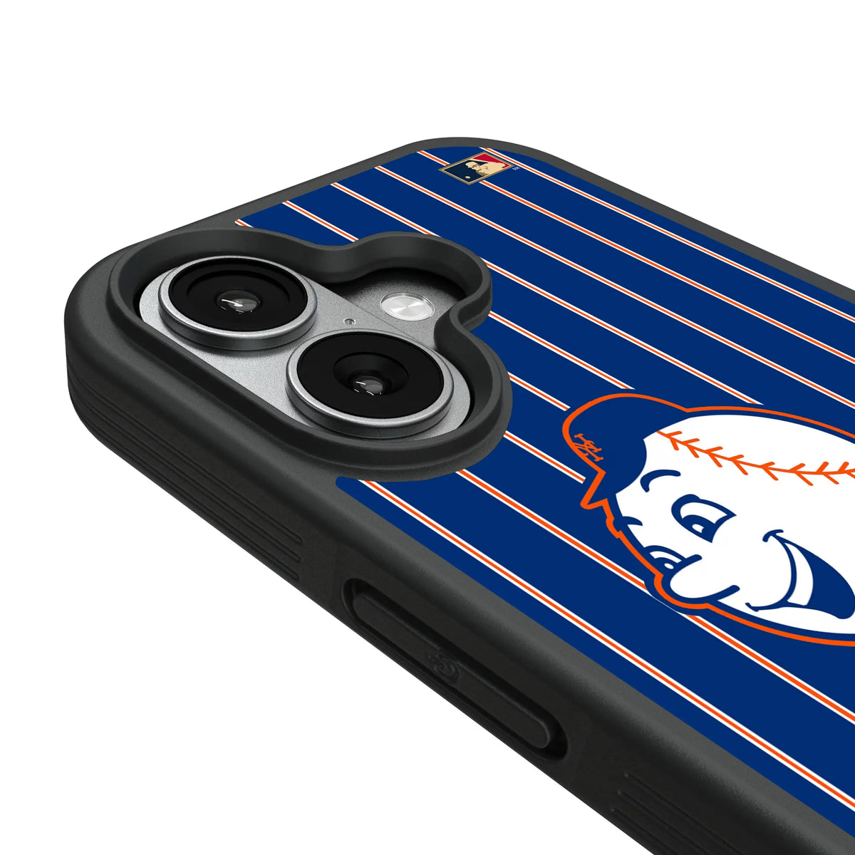 New York Mets 2014 - Cooperstown Collection Pinstripe iPhone Bump Phone Case for Apple iPhone - Detail#Device_iPhone 17