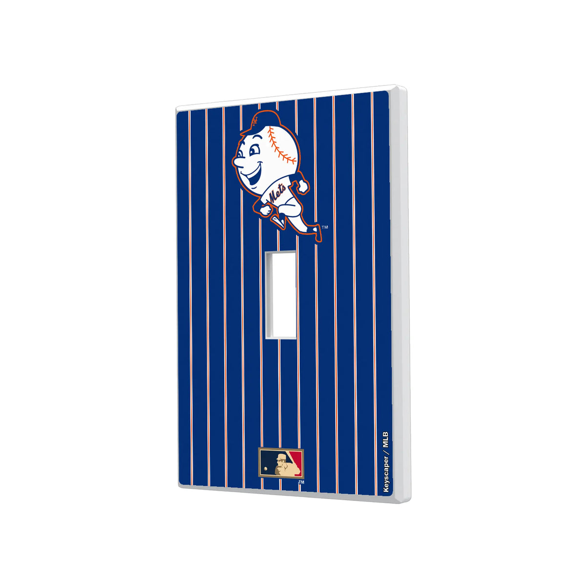 New York Mets 2014 - Cooperstown Collection Pinstripe Hidden-Screw Light Switch Plate#Style_Single Toggle