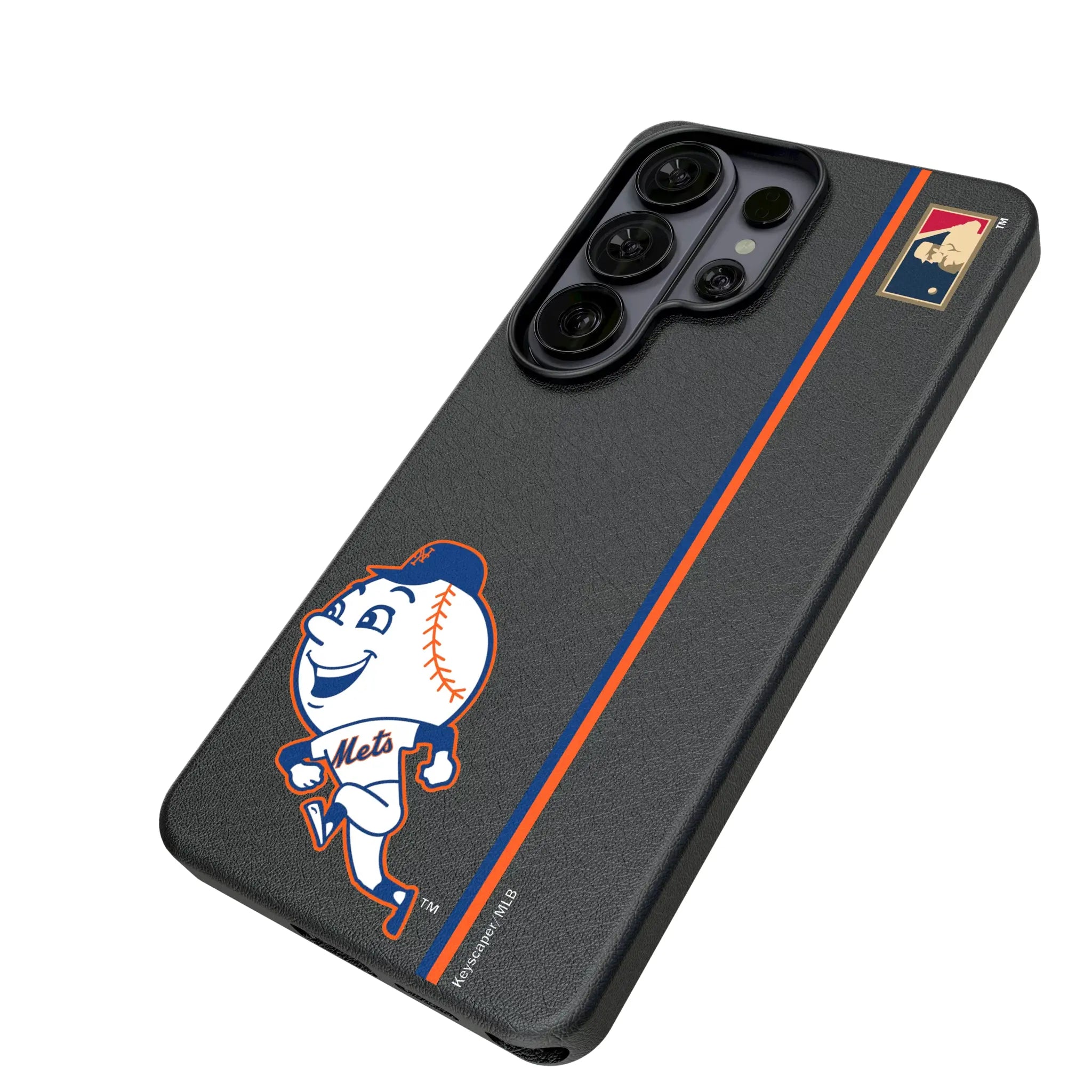 New York Mets 2014 - Cooperstown Collection Sidebar Galaxy MagSafe Compatible Phone Case for Samsung Galaxy - Isometric View#Device_Galaxy S26 Ultra