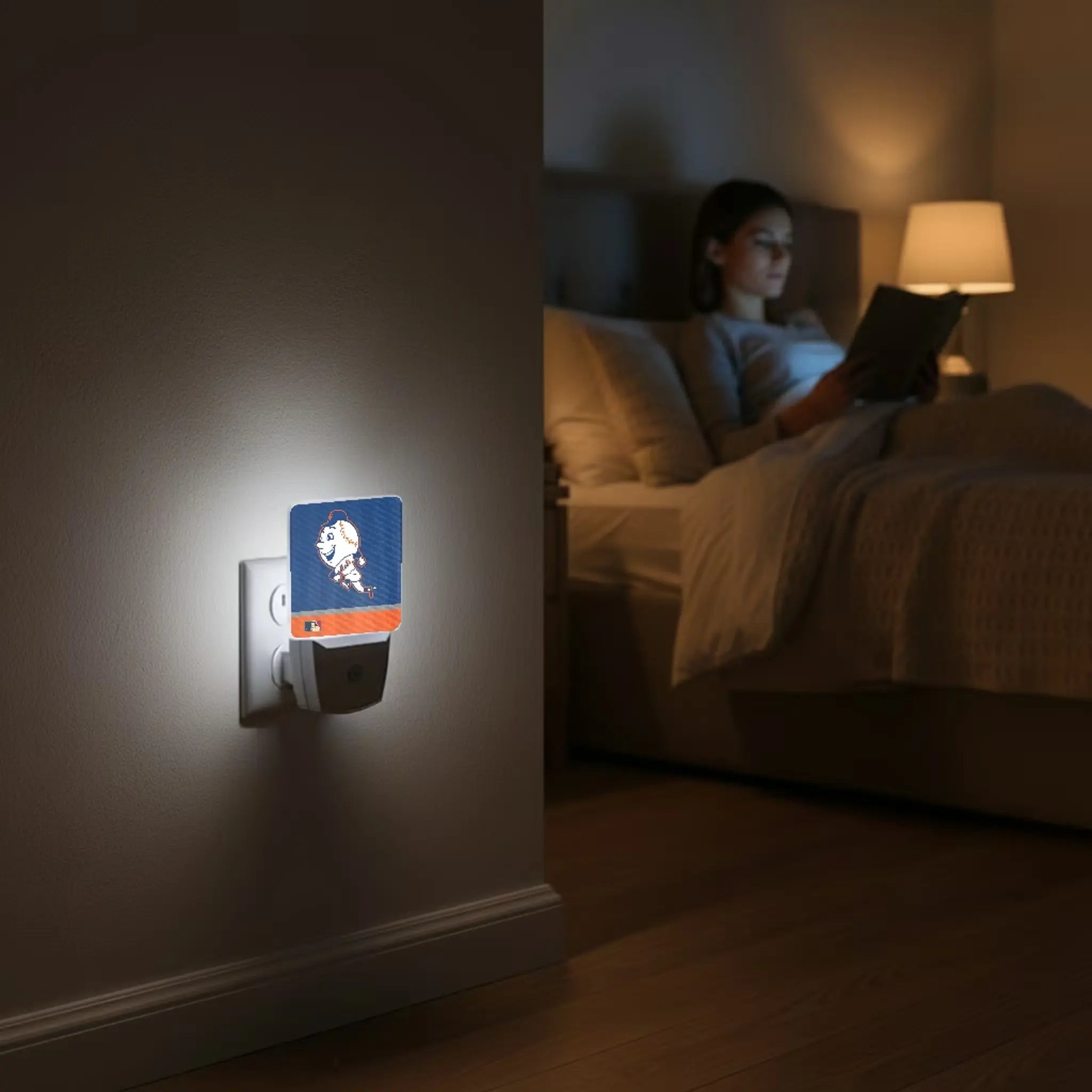 New York Mets 2014 - Cooperstown Collection Stripe Night Light 2-Pack - Lifestyle